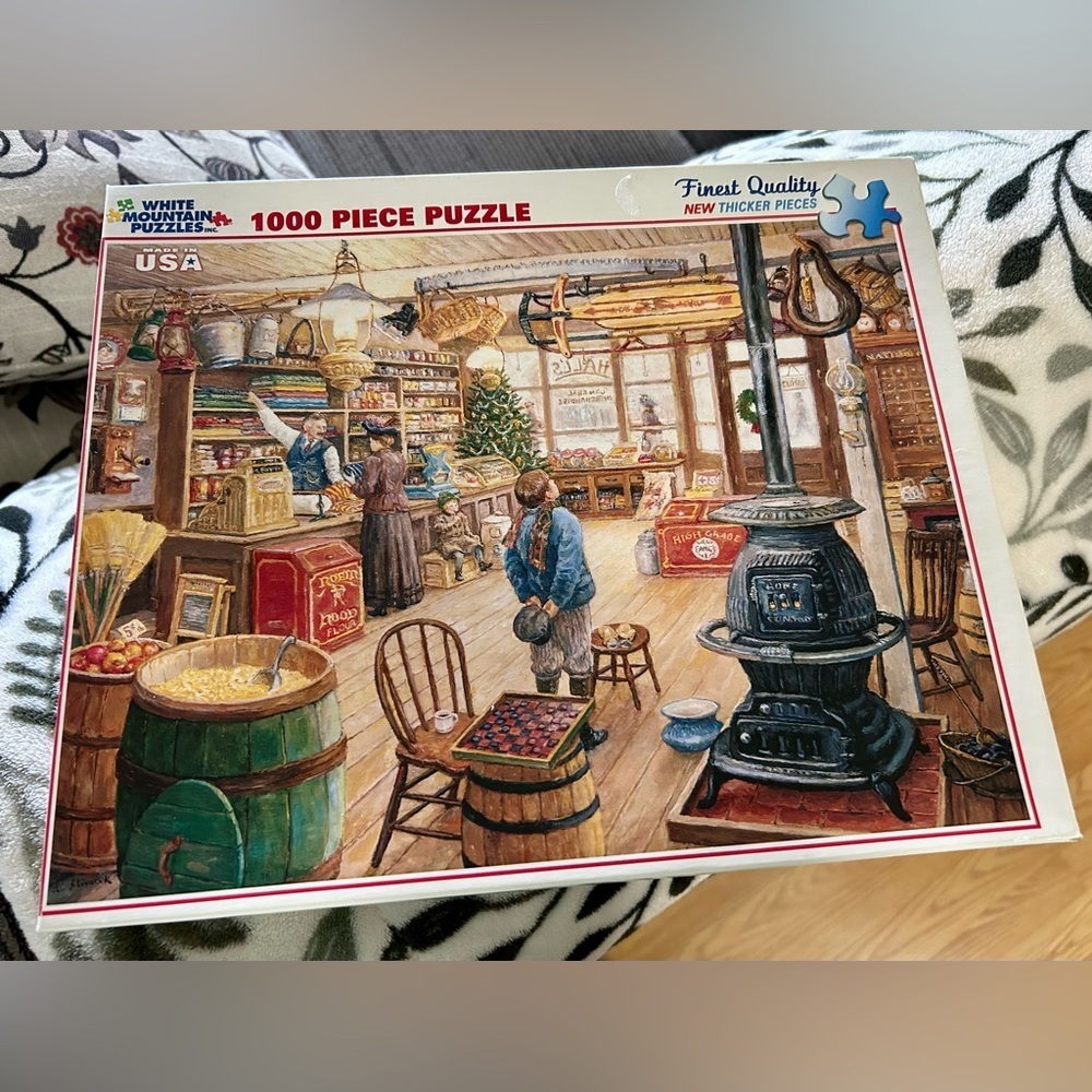 Puzzle white mountain 1000 piece The Olde General Store complete